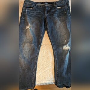 EUC Express distressed denim legging